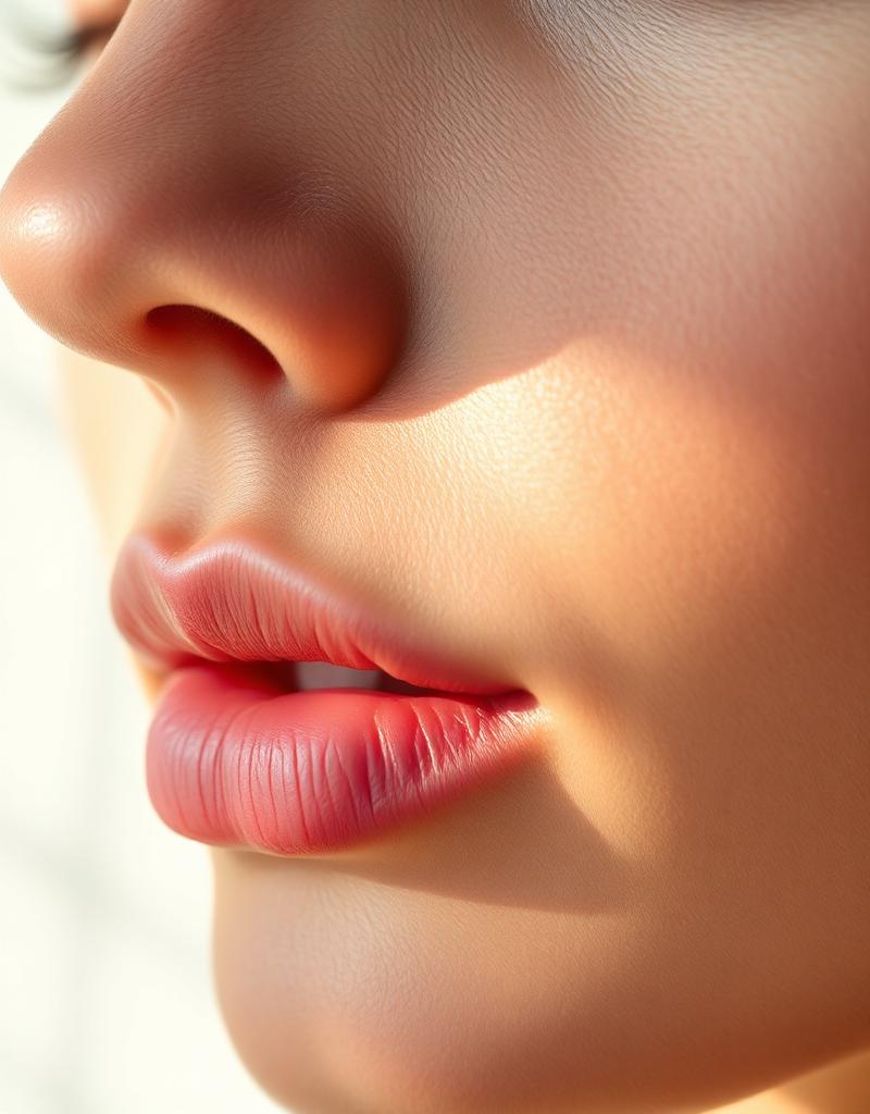 Close-up of healthy glowing skin